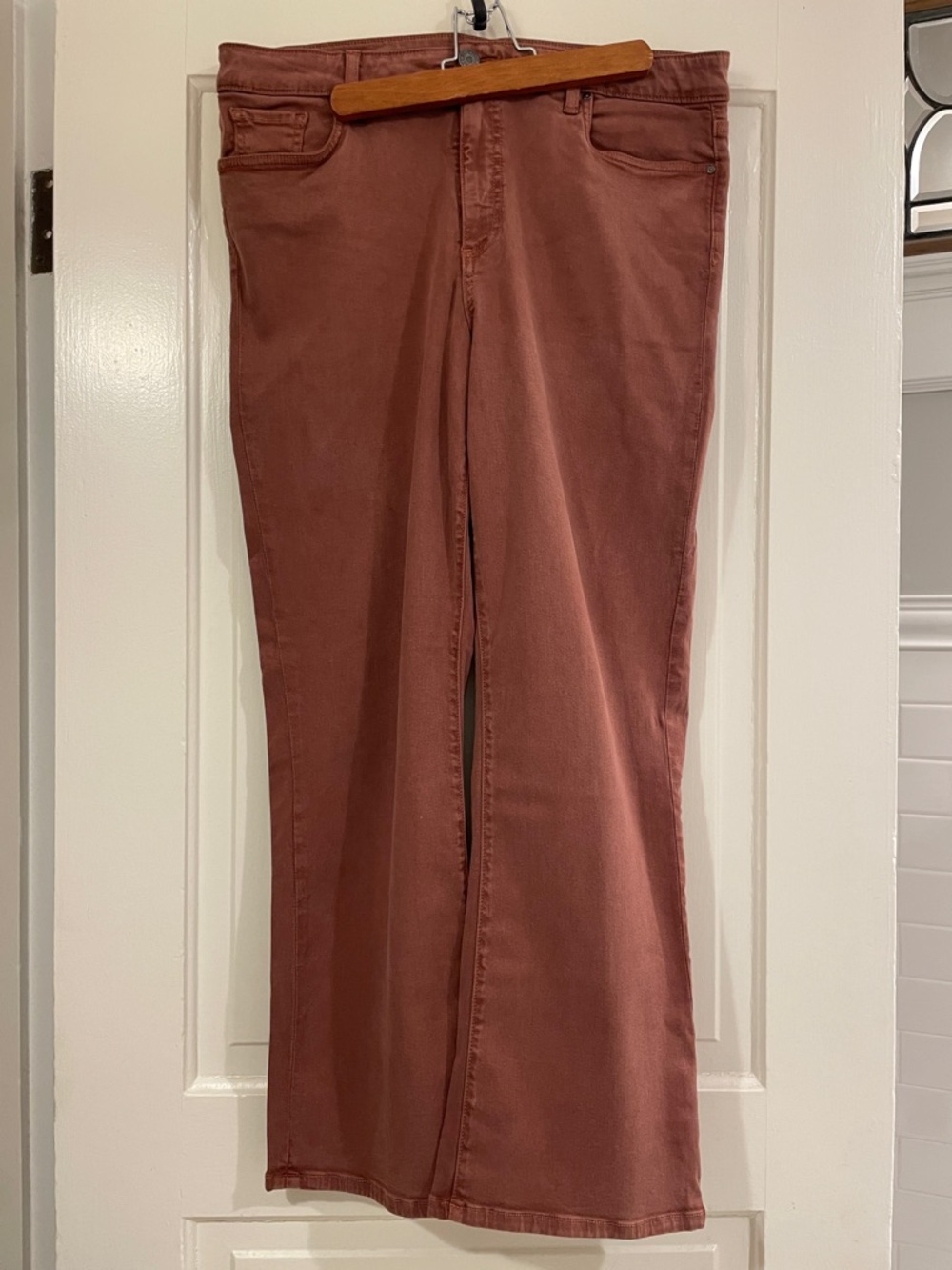 Kut from the Kloth Kelsey High Rise Ankle Flare Jeans in Rust